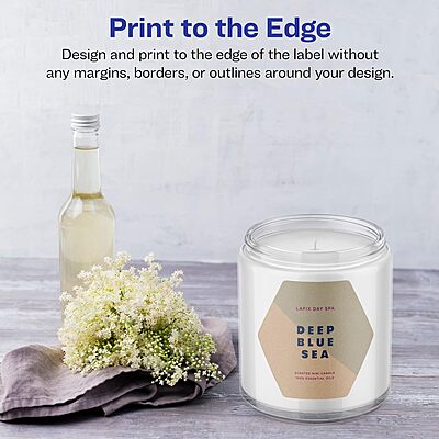 Avery Kraft Brown Hexagon Labels, Sure Feed Technology, 2-1/2" x 2-57/64", Print-to-The-Edge, Laser/Inkjet Printable