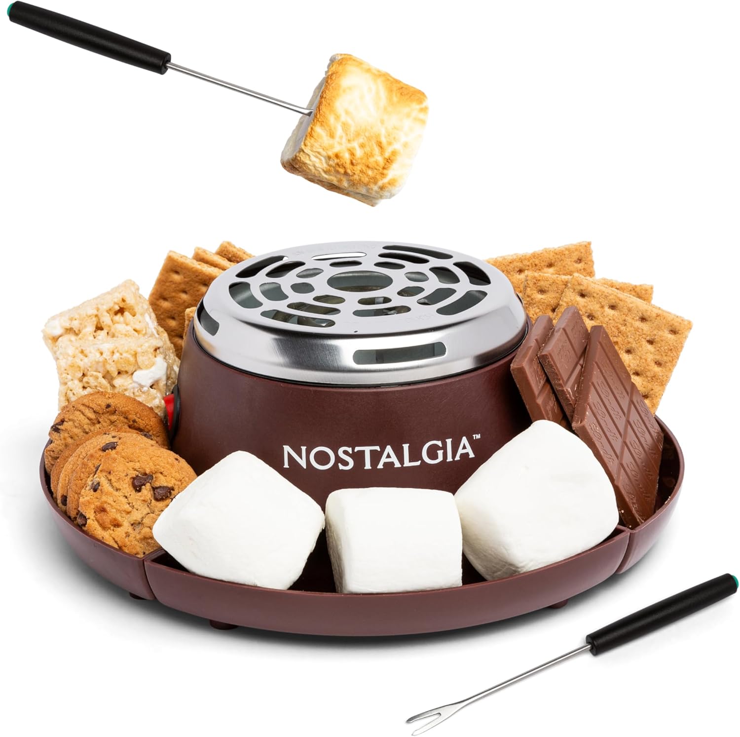 NOSTALGIA Indoor Electric Tabletop S'mores & Fondue Maker