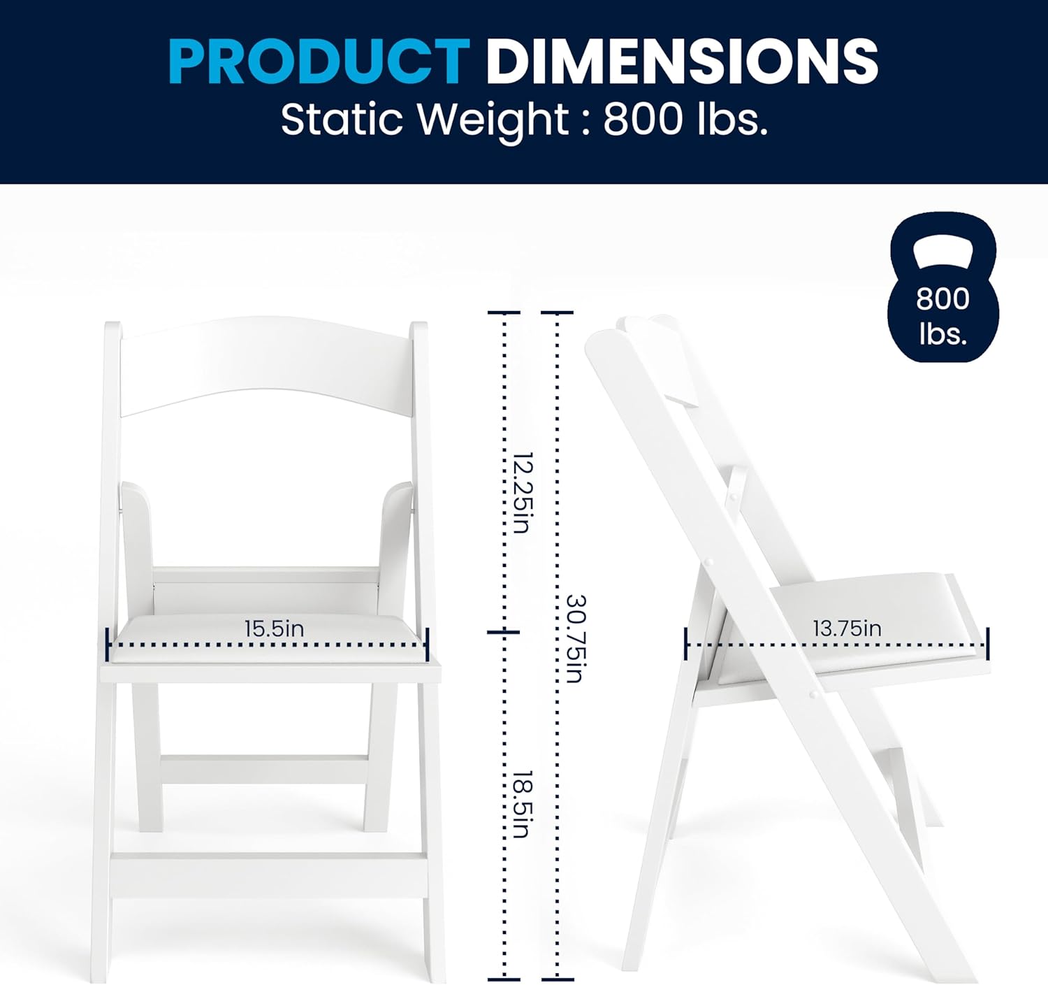 Flash Furniture Hercules Series Folding Chair - Resin Event Chair