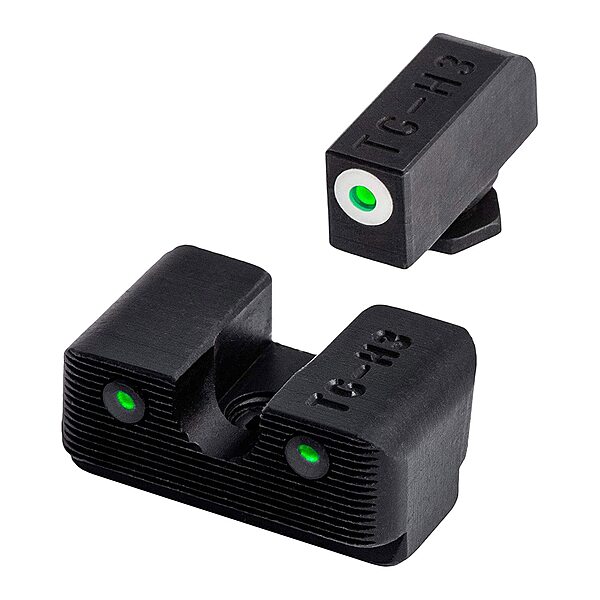 TRUGLO Tritium Pro Night Sights for Glock Handgun Models - Front & Rear Set (White Ring)