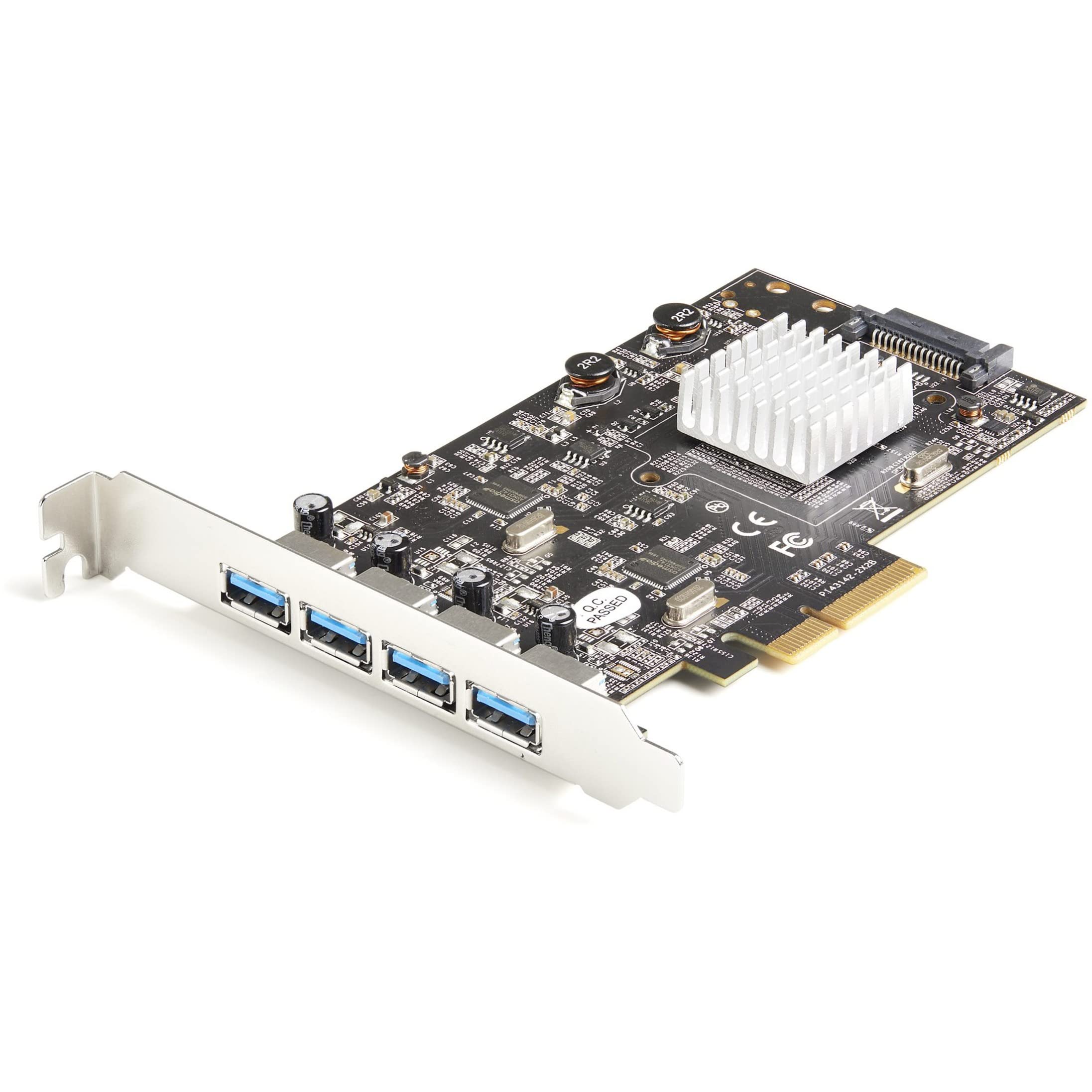 4-Port USB PCIe Card - 10Gbps USB 3.1/3.2 Gen 2 Type-A PCI Express Expansion Card with 2 Controllers - 4X USB