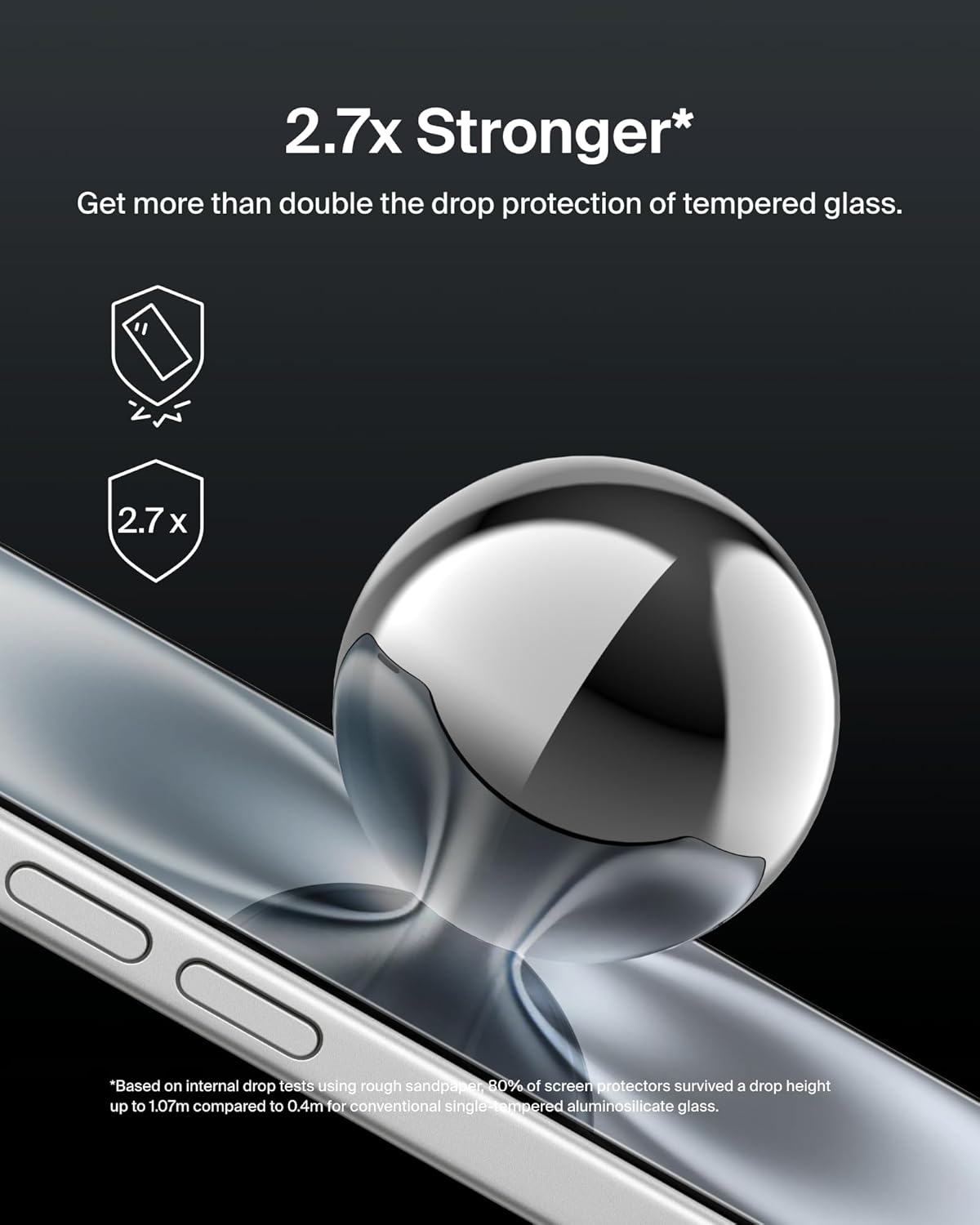 Belkin ScreenForce Screen Protector for iPhone 16, 15 and 14 Pro