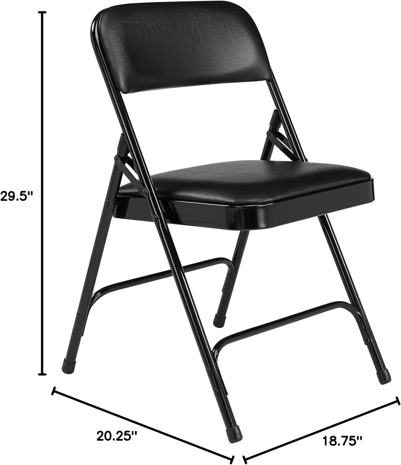 NATIONAL PUBLIC SEATING 1200 Series Padded Vinyl Folding Chairs - Set of 4
