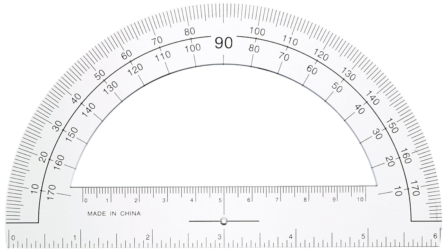 Sparco 01490 Plastic Protractor, 6-Inch Ruler Base, Clear (Pack of 3) DESIGN 1 (Pack of 3)