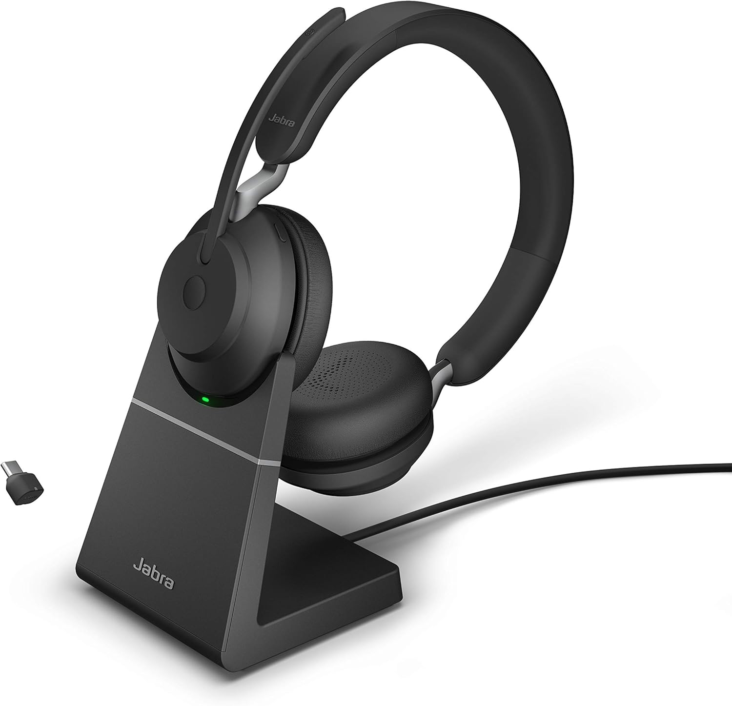 Jabra Evolve2 65 - USB-C UC Stereo with Charging Stand - Black Wireless Headset/Music Headphones
