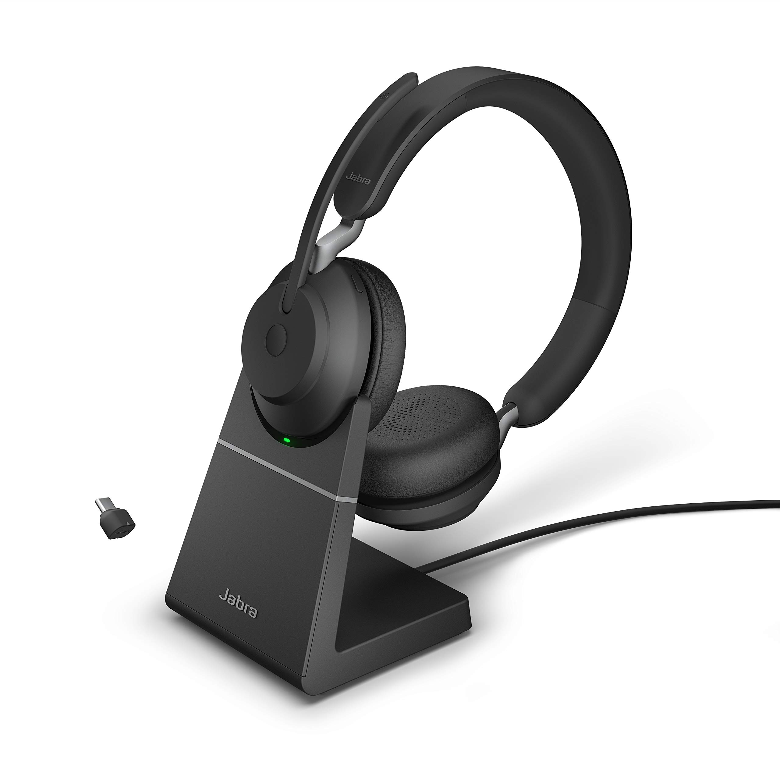 Jabra Evolve2 65 - USB-C UC Stereo with Charging Stand - Black Wireless Headset/Music Headphones