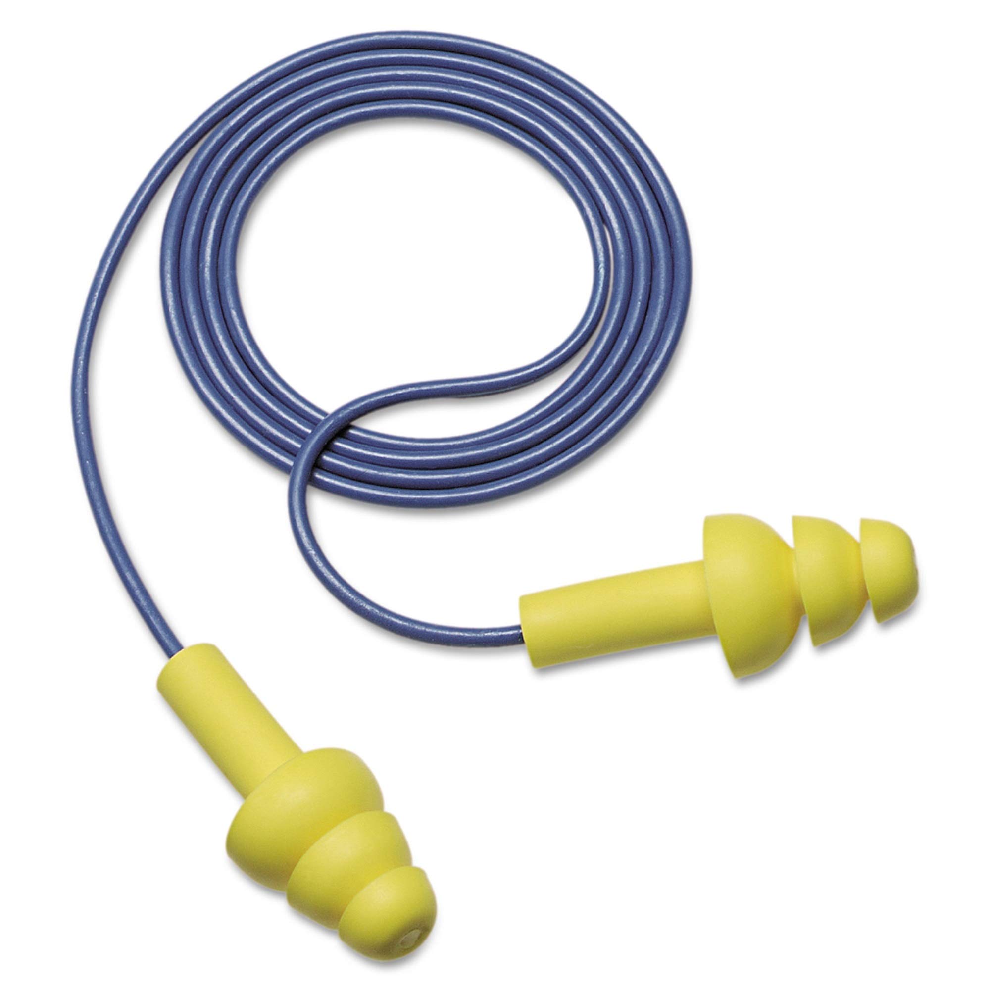 3M 3404004 E·A·R UltraFit Earplugs, Corded, Premolded, Yellow, 100 Pairs