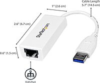 StarTech USB to Ethernet Adapter - USB to RJ45 Gigabit Network Adapter