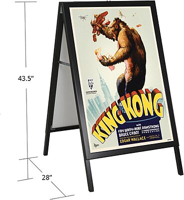 Azar Displays Slide-In Two-Sided A-Frame Sign Holder