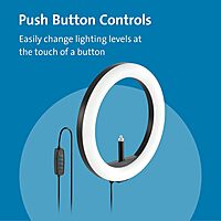 Kensington L1000 Bicolor Ring Light with Webcam Mount for Video Conferencing (K87653WW)