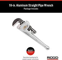 RIDGID Aluminum Straight Pipe Wrench