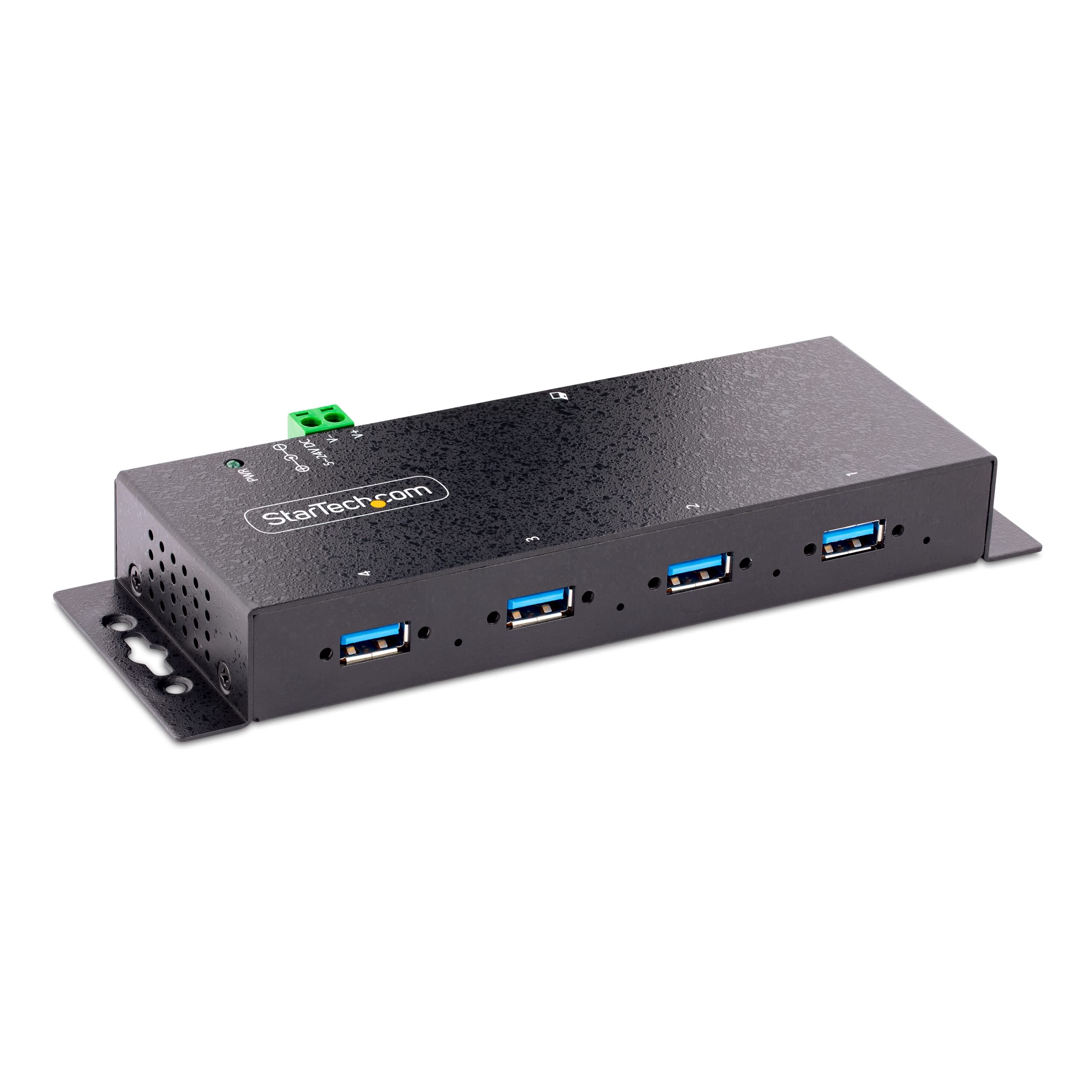 StarTech.com 4-Port Industrial USB 3.0 5Gbps Hub, Rugged USB Hub with ESD Protection, DIN/Wall/Desk Mountable USB-A Hub