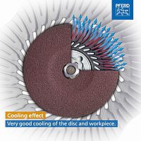PFERD COMBICLICK® Fibre Disc, Ceramic Oxide CO-Cool, 5" Diameter, 12200 RPM, 36 Grit (Pack of 25) - Part 40733