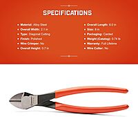 Crescent 5428CVN 8-Inch Heavy-Duty Diagonal Cutting Pliers