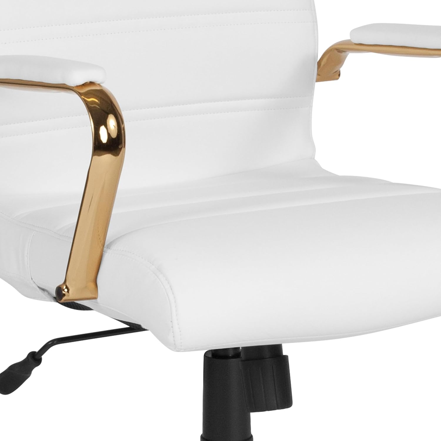Flash Furniture Whitney Swivel LeatherSoft Desk Chair with Padded Seat and Armrests