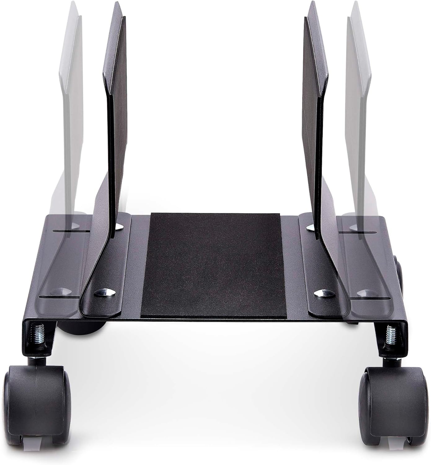 StarTech.com Computer Tower Cart, Rolling Mobile CPU Caddy on Wheels, Max Load 46.3lb/21kg, Adjustable Desktop Case Mount
