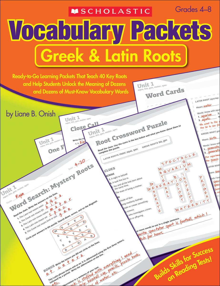 Vocabulary Packets: Greek & Latin Roots: Ready-to-Go Learning Packets That Teach 40 Key Roots and Help Students Unlock