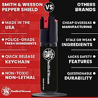 Smith & Wesson Pepper Shield Keychain Quick-Release Pepper Spray for Women