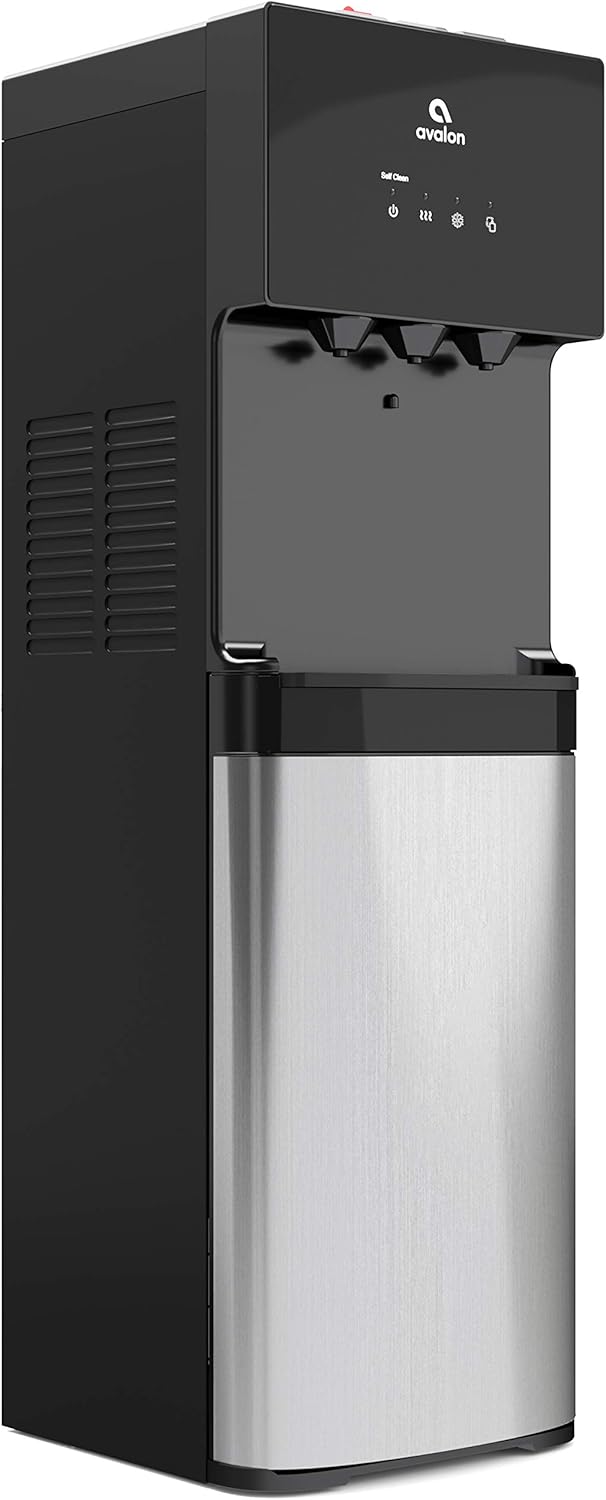 Avalon Bottom Loading Water Cooler Water Dispenser with BioGuard- 3 Temperature Settings - Hot, Cold & Room Water, Durable Stainless Steel Construction, Anti-Microbial Coating- UL Listed Bottled