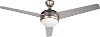 BLACK+DECKER 52 in. Ceiling Fan with Light and Remote - Brushed Nickel