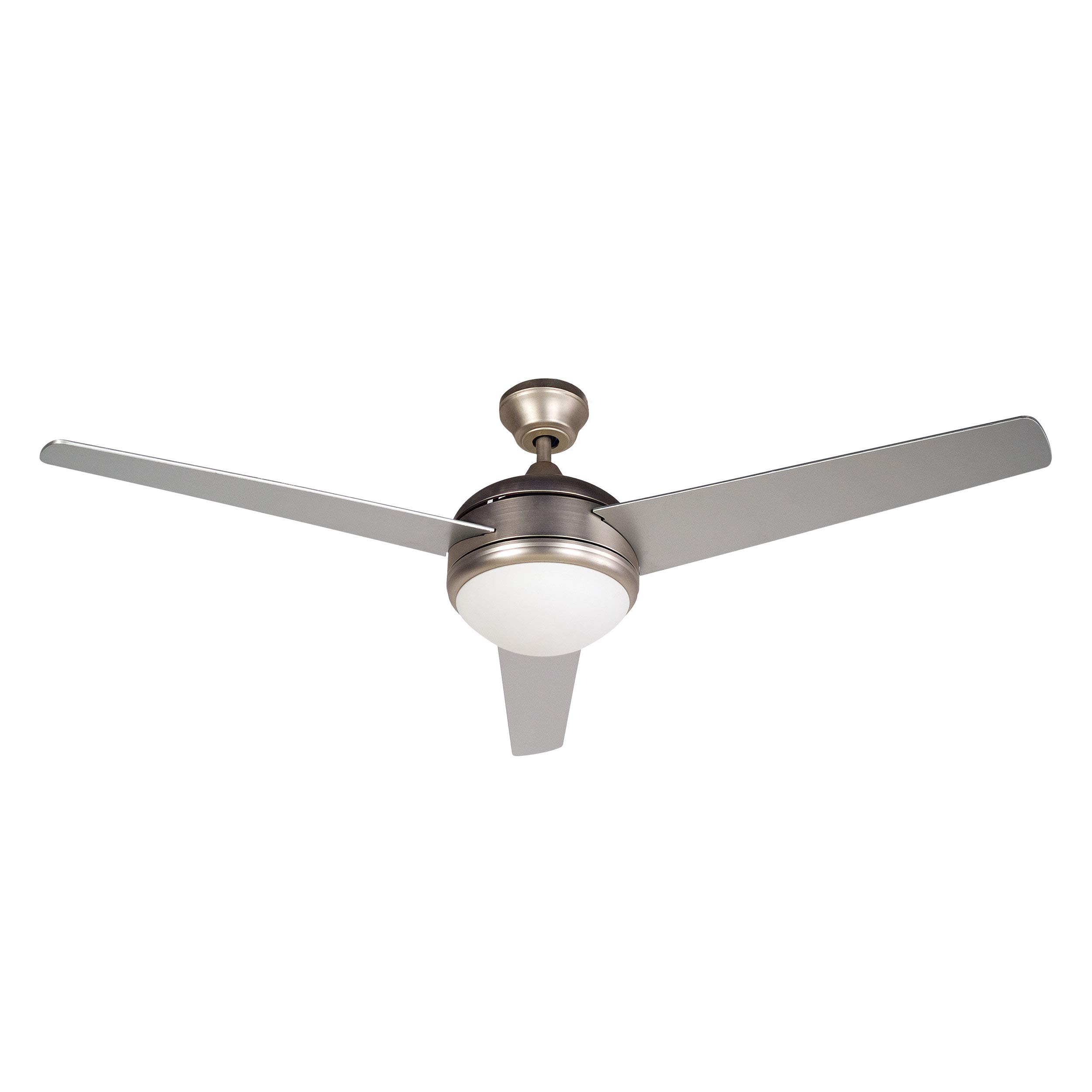 BLACK+DECKER 52 in. Ceiling Fan with Light and Remote - Brushed Nickel