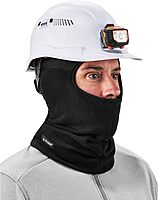 Balaclava with Spandex Top, Comfortable Wear Under Helmet, Winter Face Mask, Ergodyne N-Ferno 6822,Black One Size