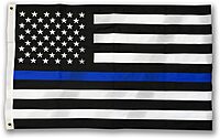 THIN BLUE LINE USA DuraSleek Thin Blue Line American Flag, Sewn & Embroidered