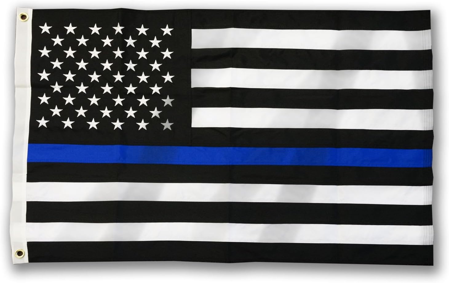THIN BLUE LINE USA DuraSleek Thin Blue Line American Flag, Sewn & Embroidered