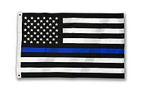 THIN BLUE LINE USA DuraSleek Thin Blue Line American Flag, Sewn & Embroidered