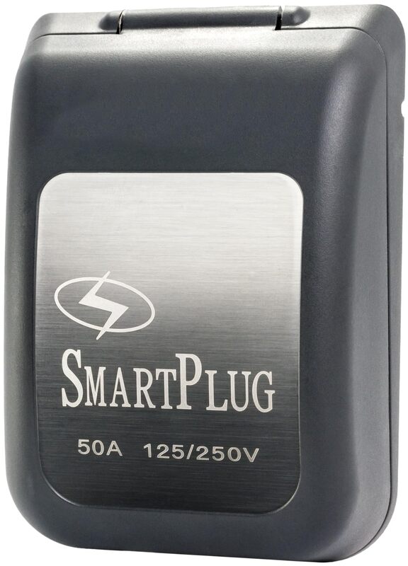 SmartPlug BM50PB Non-Metallic Inlet and Cover Assembly - 50 Amp, Black