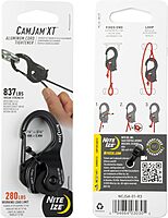 Nite Ize CamJam XT Aluminum Rope Tightener - Adjustable Rope Tightener Carabiner - Hiking & Camping Gear Essentials