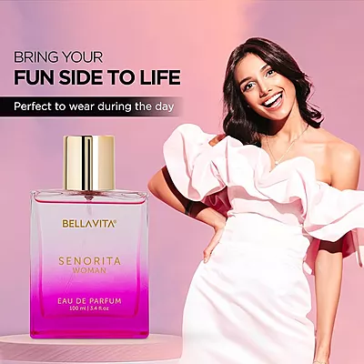 Bella Vita Luxury Senorita Woman Eau De Parfum Perfume with Yuzu, Lotus, Magnolia, Musk|Premium, Long Lasting Floral, Fruity Fragrance for Women 100ML