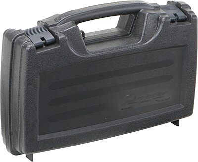 Plano Protector Series Single Pistol Case, Small, Black, Hunting Gun Case with Padlock Tabs and Foam Padding