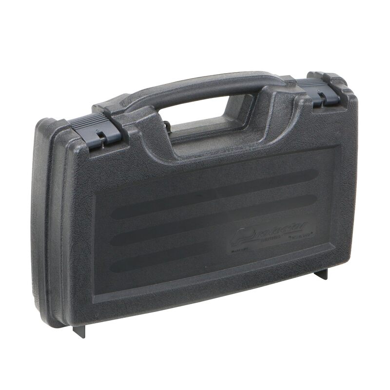 Plano Protector Series Single Pistol Case, Small, Black, Hunting Gun Case with Padlock Tabs and Foam Padding