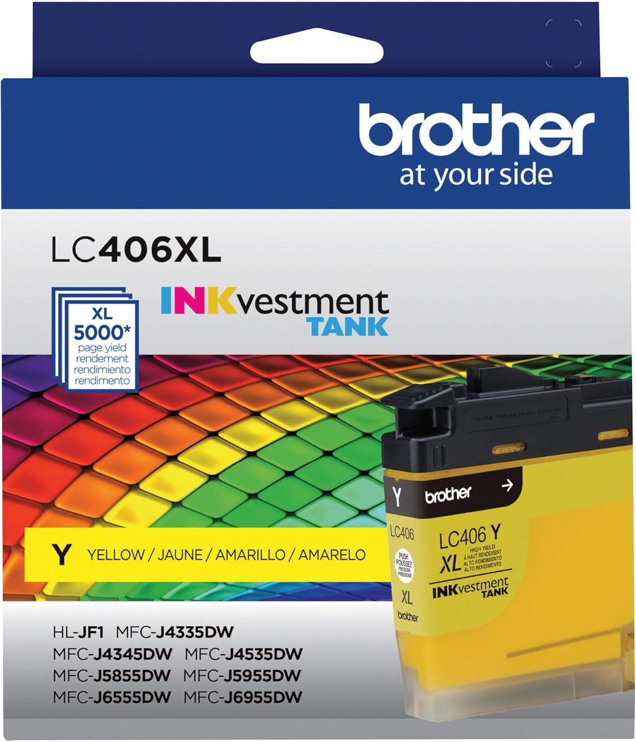 Brother LC406XL INKvestment Yellow High-Yield Ink Tank, LC406XLY
