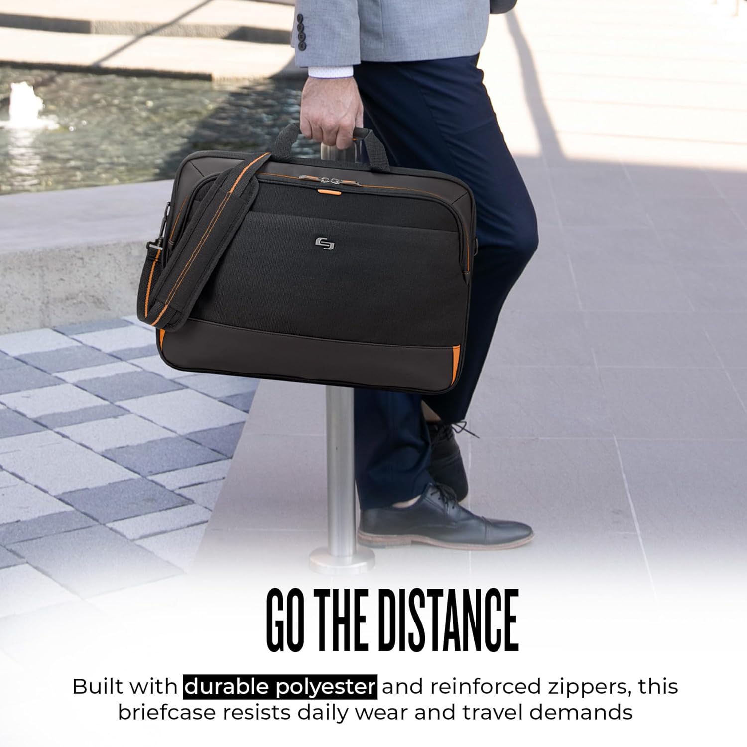 Solo New York Briefcase - Laptop Carrying Bag for Women & Men, Brief for Travel & Work, Internal Tablet Pocket