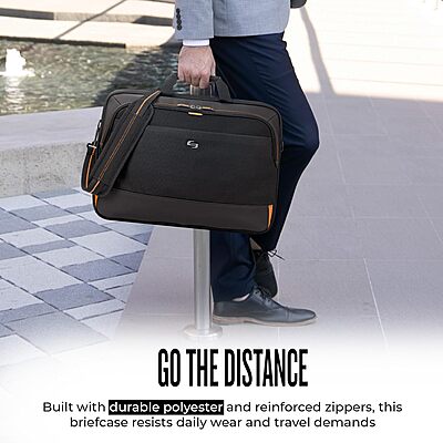 Solo New York Briefcase - Laptop Carrying Bag for Women & Men, Brief for Travel & Work, Internal Tablet Pocket