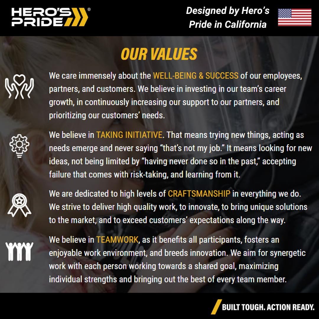 HERO'S PRIDE 2.25" Ballistic Rigid Extreme Duty Belt with Cobra Pro-style Quick-Release Buckle