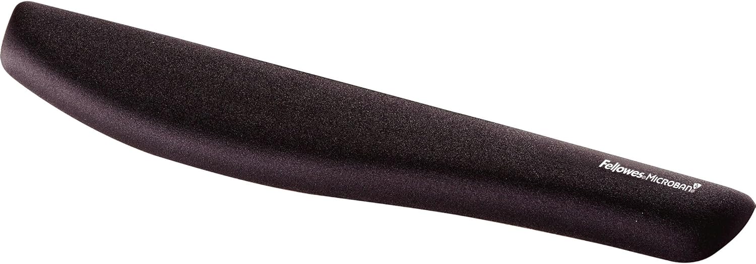 FELLOWES PlushTouch FoamFusion Keyboard Wrist Rest with MICROBAN