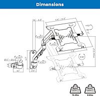 Mount-It! Counterbalance Steel Monitor and Laptop Arm for Wall and Pole Mounting
