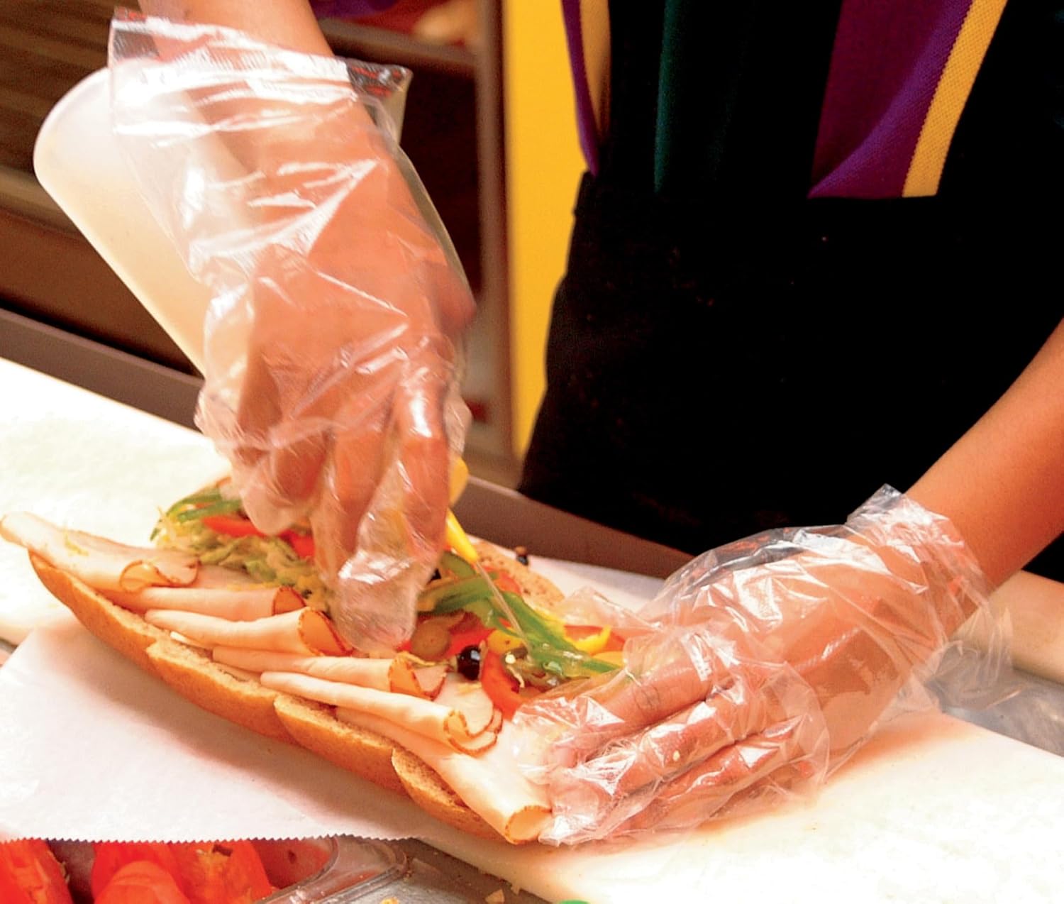 MCR Safety 5040 SensaGuard Polyethylene Disposable Industrial Food Service Grade Embossed Gloves