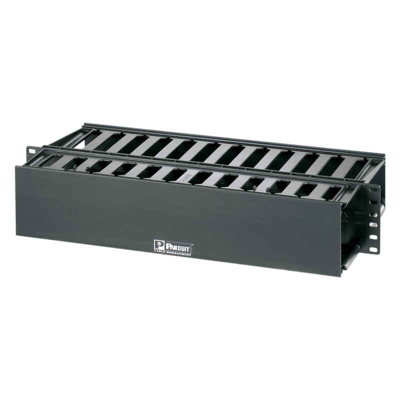 Panduit PatchLink WMP1E Horizontal Cable Manager - Black - 2 RU - 19in