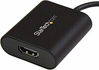 StarTech.com USB C to 4K HDMI Adapter - 4K 60Hz - Thunderbolt 3 Compatible - USB Type C to HDMI Video Display Adapter (CDP2HD4K60SA) , black