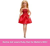 Barbie Mattel 80th Anniversary Ruby-Red Celebration Fashion Doll