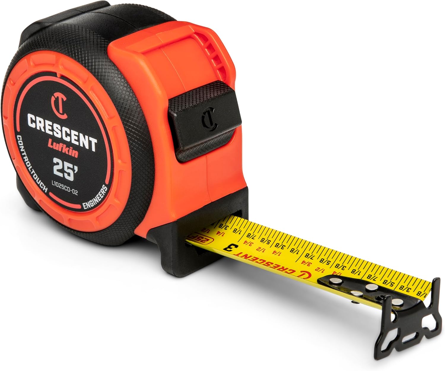 Crescent Lufkin 1-3/16 x 25' Command Control Series Yellow Clad Engineers Tape Measure - L1025CD-02