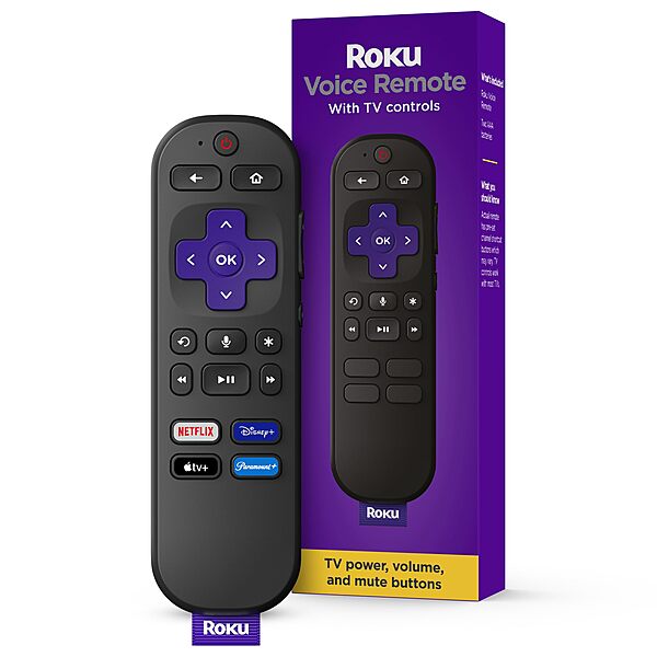 Roku Voice Remote | Replacement TV Remote Control with Voice Control, Simple Setup