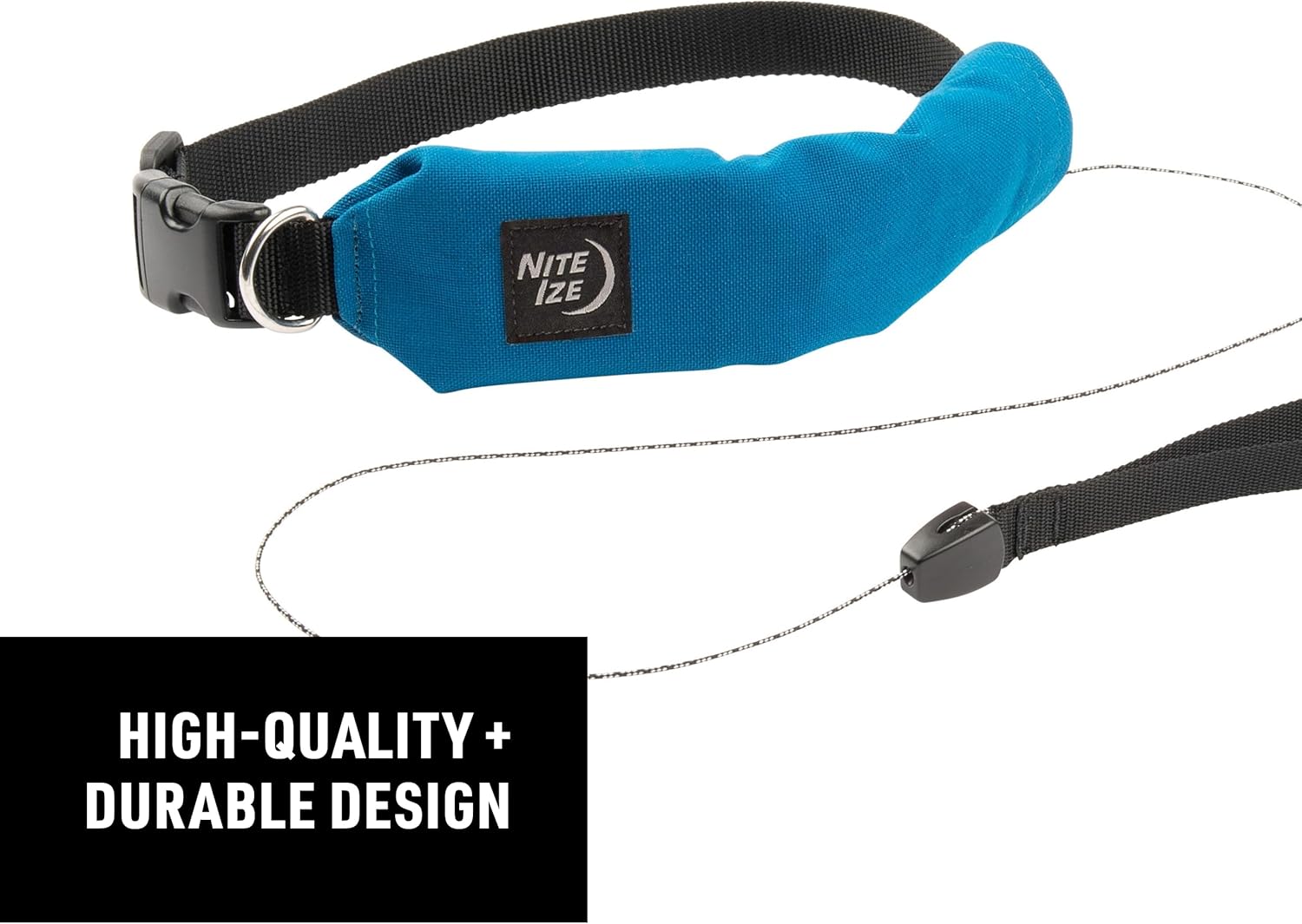 Nite Ize RadDog All-in-One Collar and Leash - Heavy-Duty Built-In 36-inch Retractable Leash