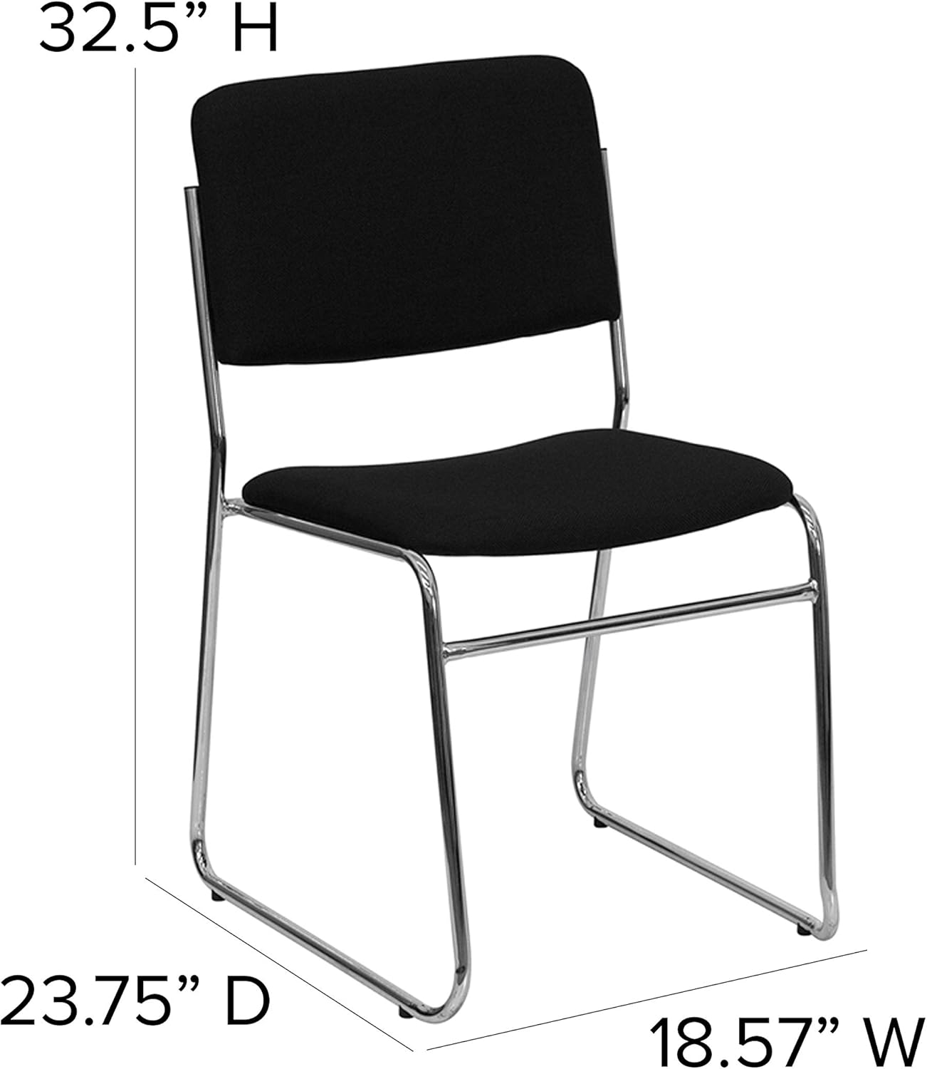 Flash Furniture HERCULES Series 500 lb Capacity High Density Stacking Chair with Sled Base