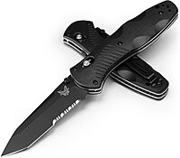 Benchmade - Barrage 583 Tactical Knife, Serrated Tanto Blade with Black Handle (583SBK)