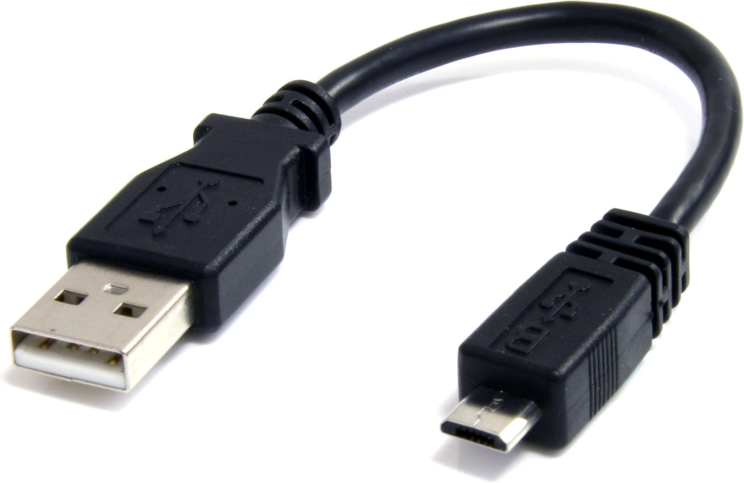 StarTech Cable UUSBHAUB6IN 6inch Micro USB Cable- A to Micro B Retail Black 1 Count (Pack of 1)